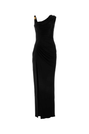 Black satin long dress VERSACE (10141271A00572)