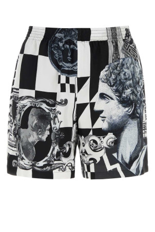 SHORTS SILK TWILL PRINT MEDUSA COLLAGE VERSACE (10222251A19270)