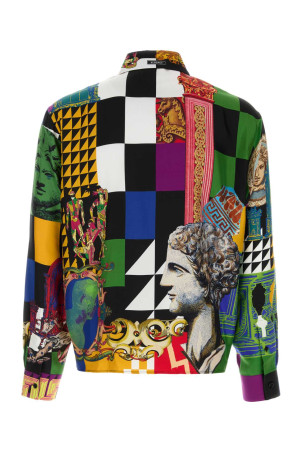 INFORMAL SHIRT SILK TWILL PRINT MEDUSA COLLAGE VERSACE (10245201A19270)