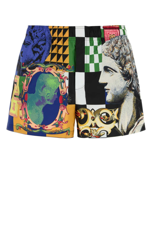 Printed polyester swimming shorts VERSACE (10261721A19319)