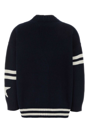 Navy blue wool oversize Belgio cardigan WEEKEND (2625346072600)