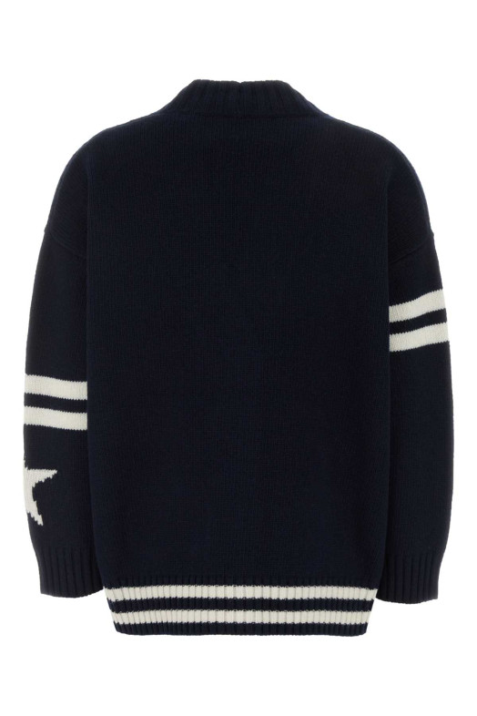 Navy blue wool oversize Belgio cardigan WEEKEND (2625346072600)
