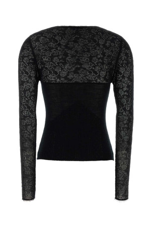 POINTELLE LACE V NECK TOP Black ZIMMERMANN (9646TF26R)