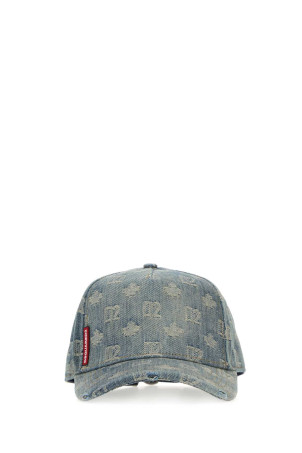 Embroidered denim baseball cap DSQUARED (BCM096810105523)