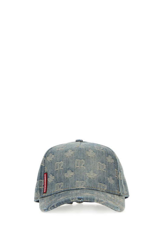 Бейсболка из джинсовой ткани с вышивкой DSQUARED (BCM096810105523) DSQUARED2