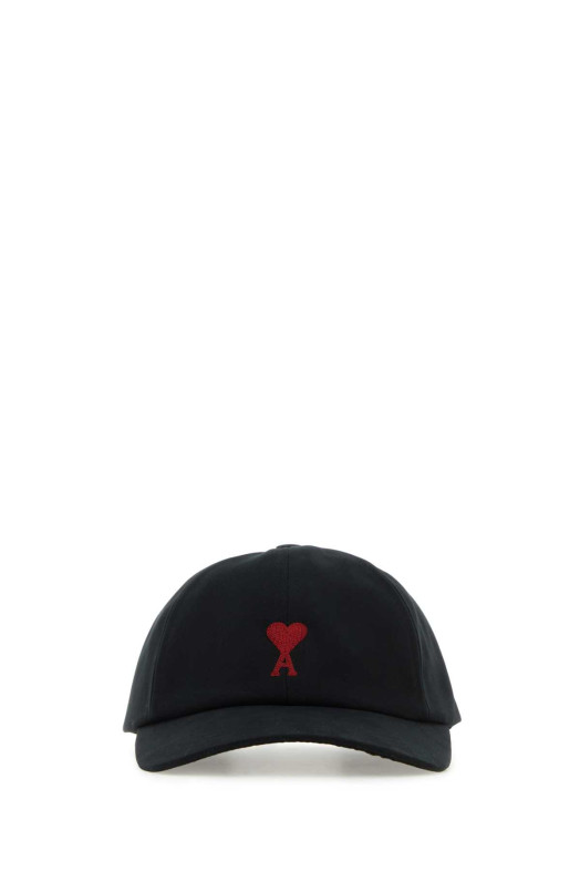 Black cotton baseball cap AMI (BFUCP006AW0041)