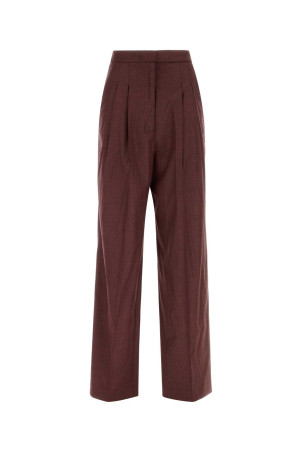 Burgundy stretch twill wide-leg Grace pant PT TORINO (CDVSGCZ00STDMA25)