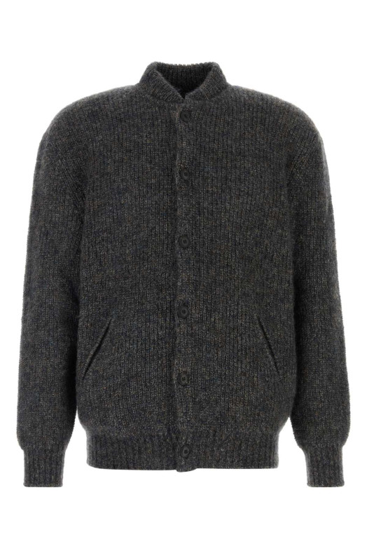 Разноцветный кардиган из смеси мохера GIORGIO ARMANI (GM004723AF30082)