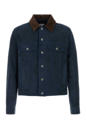 Navy blue suede jacket Black LOEWE (H526Y34LBN)