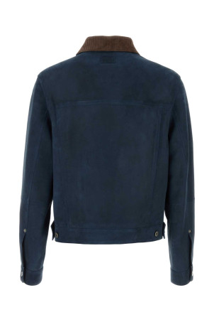 Navy blue suede jacket Black LOEWE (H526Y34LBN)