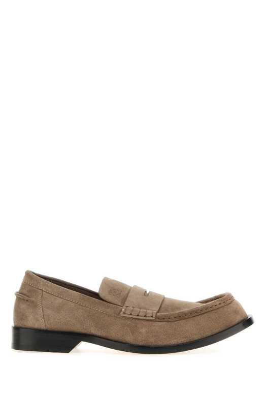Лоферы LOEWE «Bobine» из замши цвета капучино, коричневые (M816290X67)