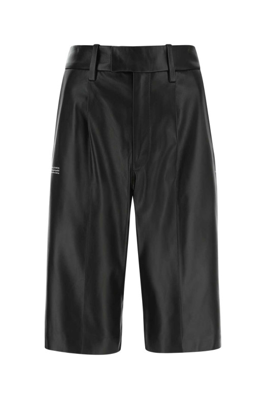 Black leather bermuda shorts Black OFF WHITE (OWJF004F21LEA001)