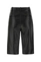 Black leather bermuda shorts Black OFF WHITE (OWJF004F21LEA001)
