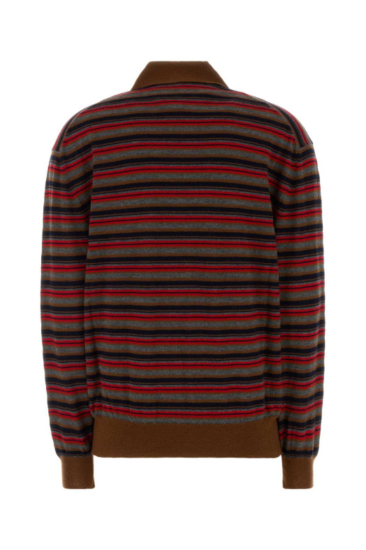 Embroidered cashmere polo shirt PRADA (P24F3NSOOO6220)
