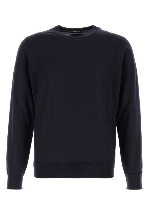 Midnight blue cashmere blend sweater ZEGNA (RE8J00110)