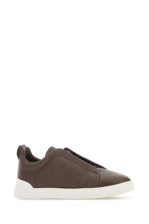 Слипоны из грязевой кожи ZEGNA (RLHCVOS4667Z)
