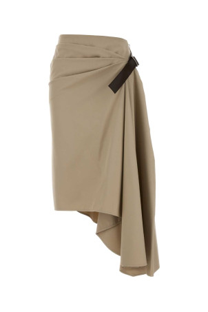 Beige gabardine skirt Beige LOEWE (S359Y08XAV)