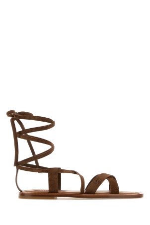 Brown suede sandals MIU MIU (5X708EF005054)