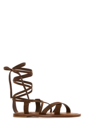 Brown suede sandals MIU MIU (5X708EF005054)