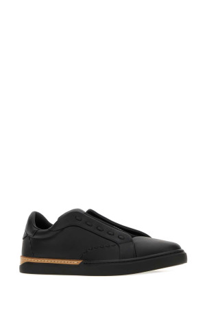 Black leather Fendi City slip ons FENDI (7E1937A2C9)