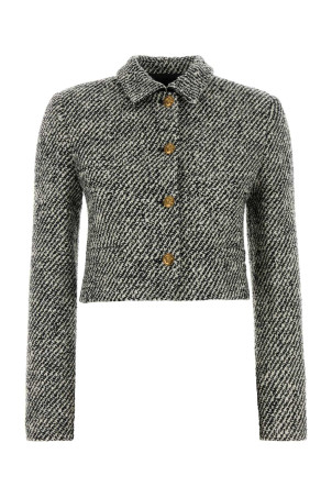 INFORMAL JACKET RESPONSIBLE BICOLOUR WOOL BOUCLE' VERSACE (10269391A19234)