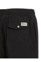Logo embroidery swim shorts Black