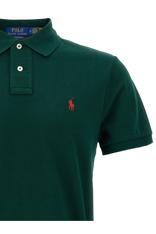 Поло с логотипом, зелёное POLO RALPH LAUREN 710782592015