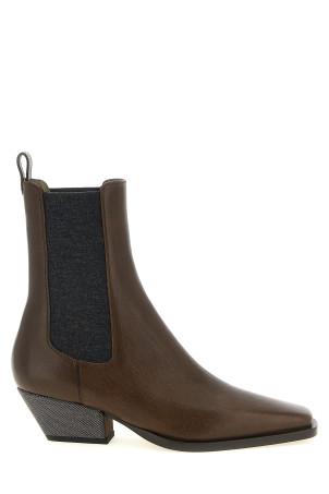 'Precious Heel' ankle boots Brown