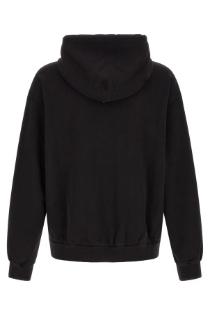 Logo embroidery hoodie Black