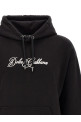 Logo embroidery hoodie Black