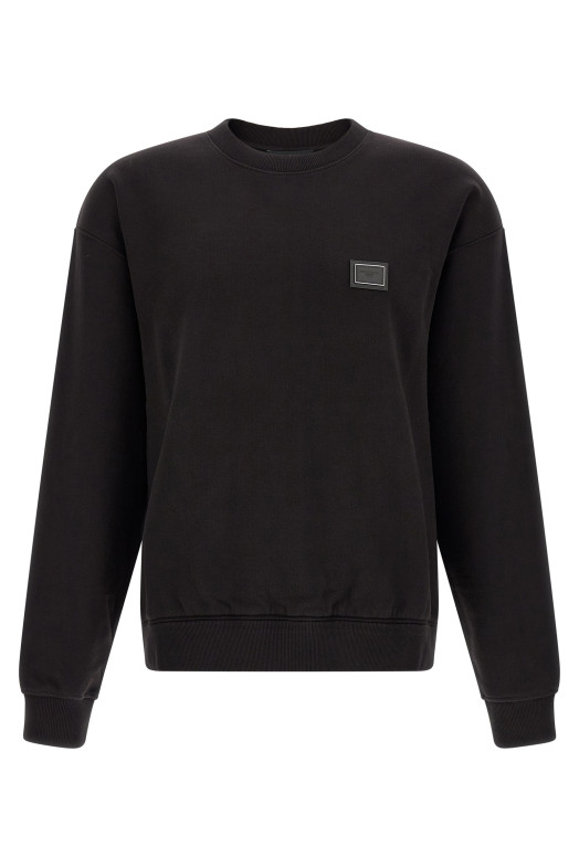 Logo plaque sweatshirt Black