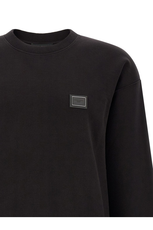 Logo plaque sweatshirt Black