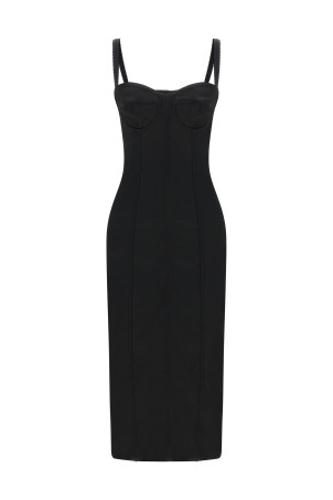 'Black Sicily' Bra Corset Dress Black