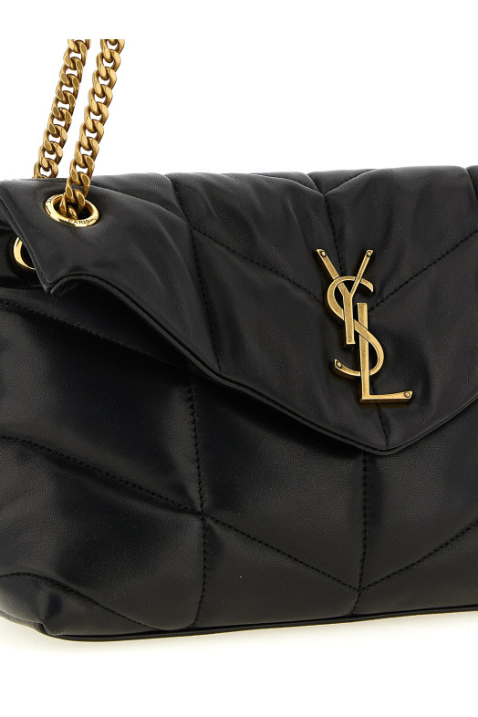 'Puffer' small shoulder bag Black