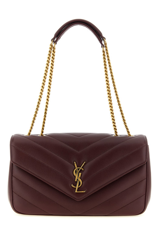 'Loulou' medium shoulder bag Bordeaux