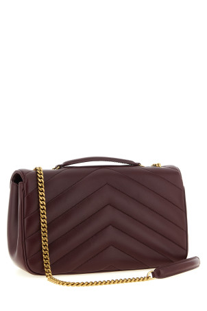 'Loulou' medium shoulder bag Bordeaux