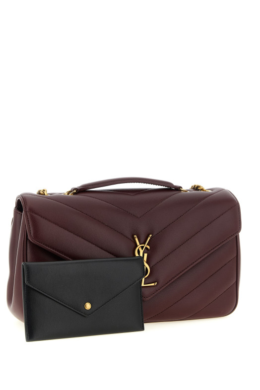 'Loulou' medium shoulder bag Bordeaux