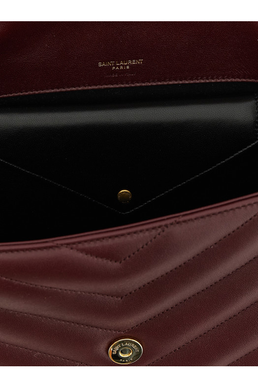 'Loulou' medium shoulder bag Bordeaux