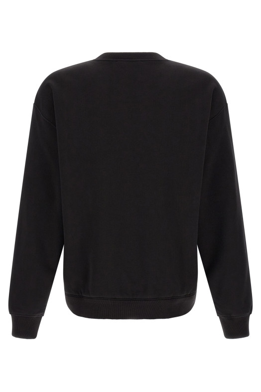 Logo embroidery sweatshirt Black
