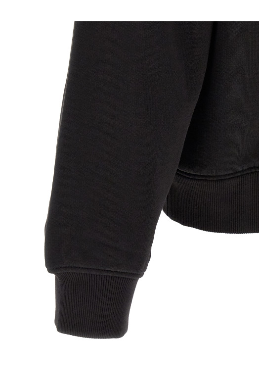 Logo embroidery sweatshirt Black