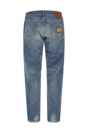 Logo plaque jeans Blue