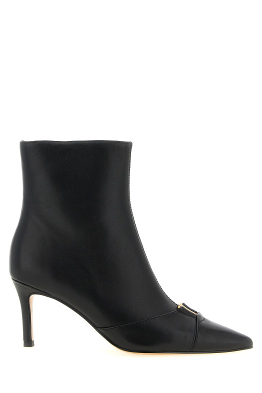 Logo ankle boots Black