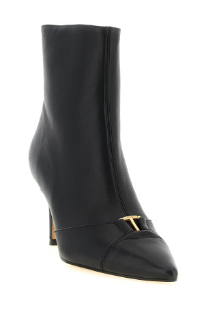 Logo ankle boots Black