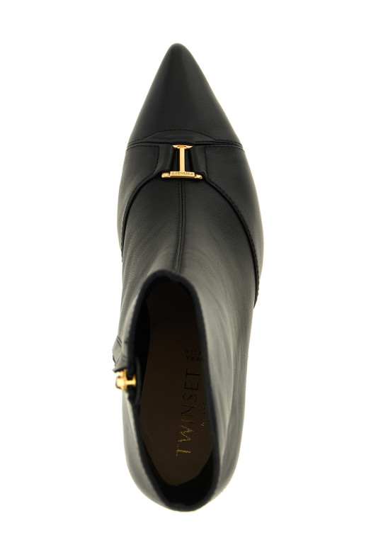 Logo ankle boots Black