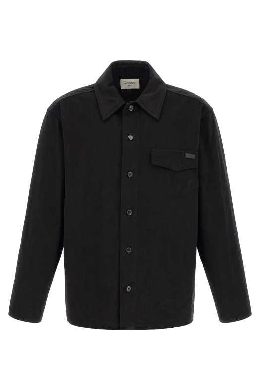 Cotton overshirt Black