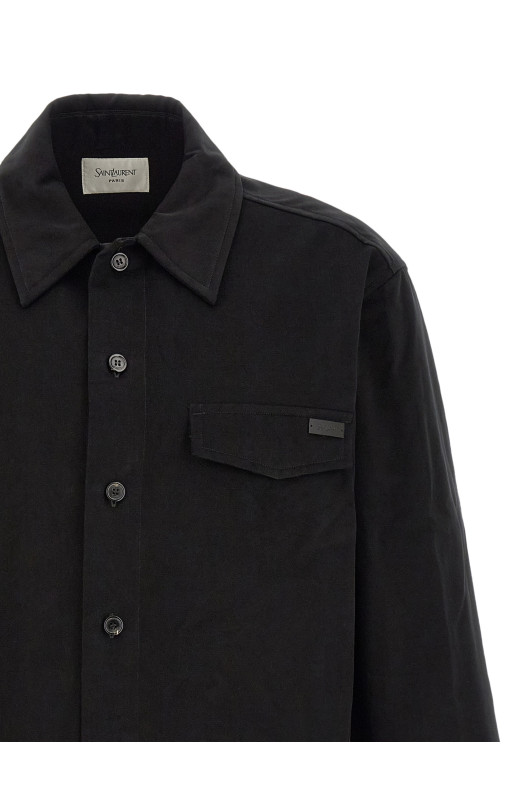Cotton overshirt Black