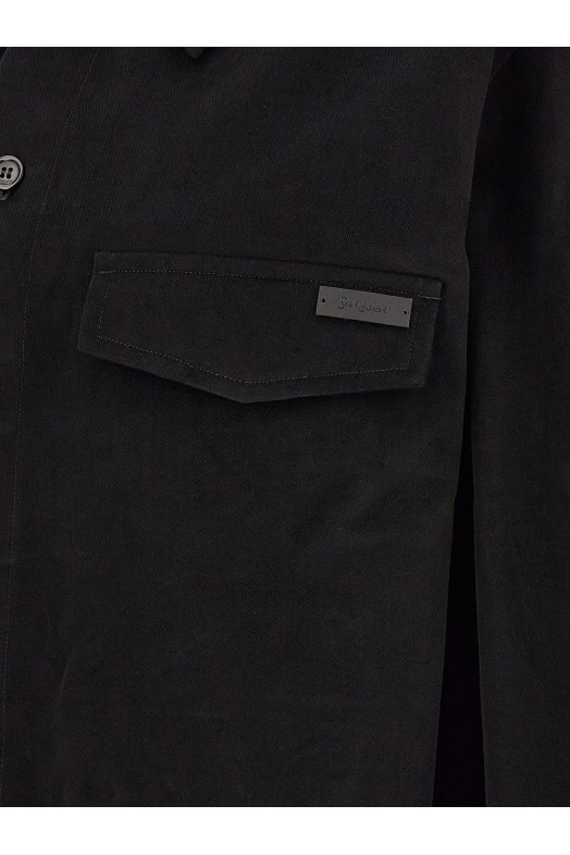 Cotton overshirt Black