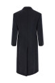 Двубортное пальто синего цвета SAINT LAURENT 867515Y1O104140