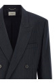 Двубортный блейзер в полоску, синий SAINT LAURENT 876230Y1I744050