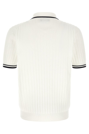 Поліо з плоским ребристим візерунком, чорно-сіре DOLCE & GABBANA GXZCMZJBCK8W1002